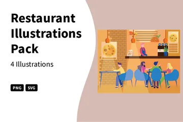 Restaurant Pack d'Illustrations