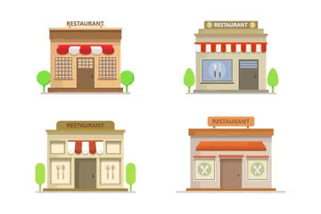 Restaurantes Pacote de Ilustrações