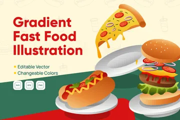 Fast food Pack d'Illustrations