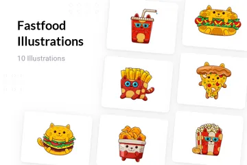 Fast food Pack d'Illustrations