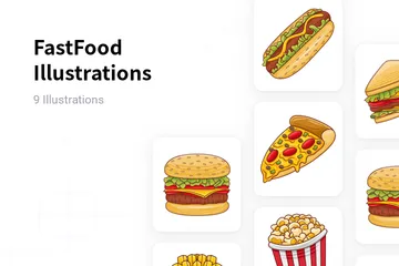 Fast food Pack d'Illustrations