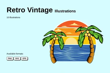 Retro Vintage Illustrationspack