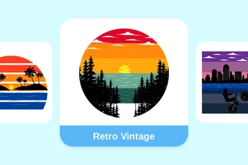 Retro Vintage Illustration Pack