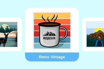 Retro Vintage Illustration Pack