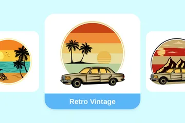 Retro Vintage Illustration Pack