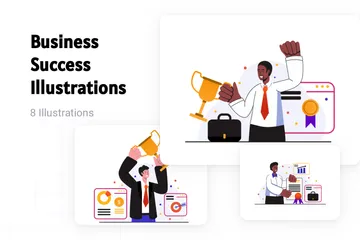 La réussite des entreprises Pack d'Illustrations