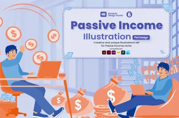 Revenu passif Pack d'Illustrations