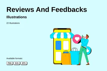 Reviews And Feedbacks Illustration Pack