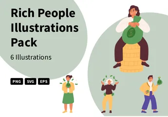Rich People Illustration Pack