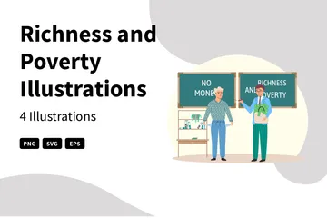 Richness And Poverty Illustration Pack