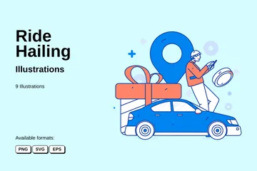 Ride Hailing Illustration Pack