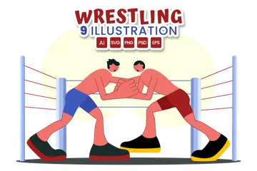 Wrestling Sport Illustrationspack