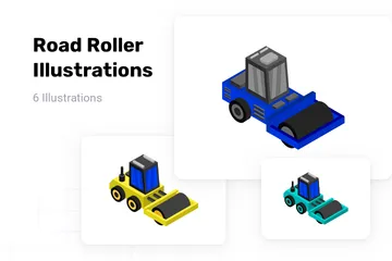 Road Roller Illustration Pack