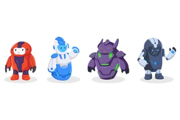 Robot Character Illustration Pack