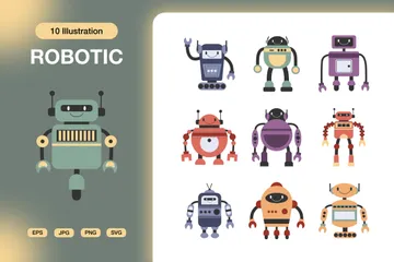 Roboter Illustrationspack
