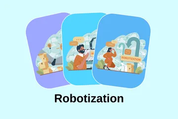 Robotização Pacote de Ilustrações