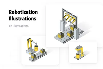 Robotización Paquete de Ilustraciones