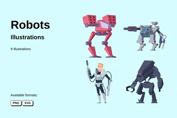 Robots Pack d'Illustrations