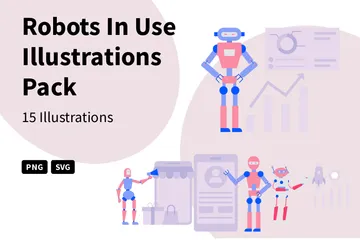 Robots utilisés Pack d'Illustrations