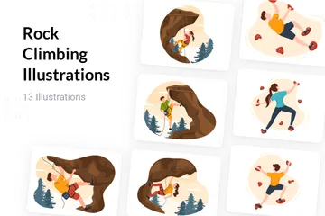 Rock Climbing Illustration Pack