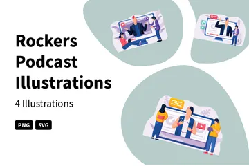 Rockers Podcast Illustration Pack