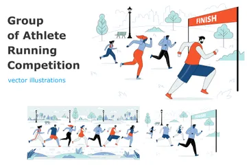 Running Competition Illustration Pack