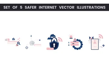 Safer Internet Illustration Pack