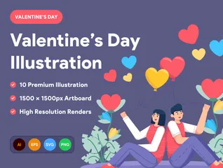 Saint Valentin Pack d'Illustrations