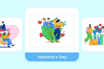 Saint Valentin Pack d'Illustrations