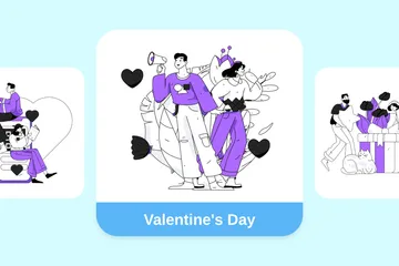 Saint Valentin Pack d'Illustrations