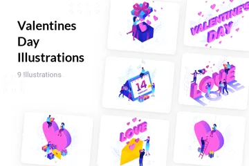 Saint Valentin Pack d'Illustrations