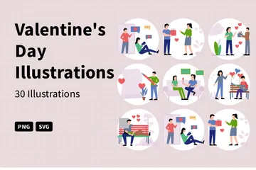 Saint Valentin Pack d'Illustrations