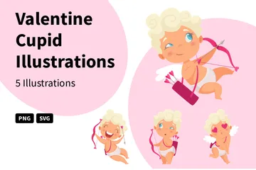 Saint Valentin Cupidon Pack d'Illustrations