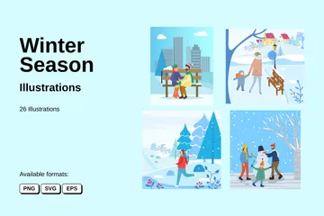 L'hiver Pack d'Illustrations