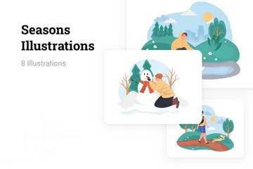 Saisons Pack d'Illustrations