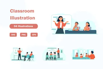 Sala de aula Illustration Pack