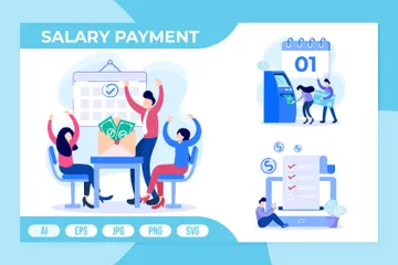 Salary Payment Illustration Pack