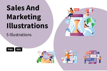 Sales And Marketing Illustration Pack