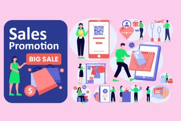 Sales & Promotional Illustration Pack