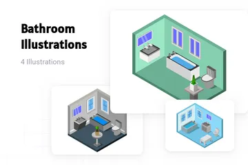 Salle de bain Pack d'Illustrations