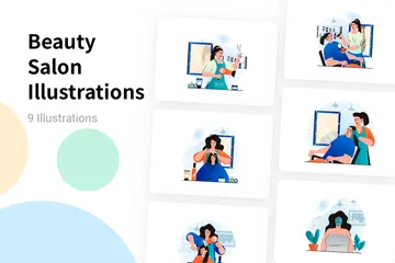 Salon de beauté Pack d'Illustrations