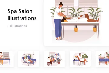 Salon de spa Pack d'Illustrations