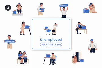 Sans emploi Pack d'Illustrations