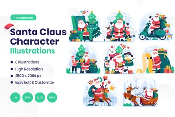 Santa Claus Character Illustration Pack