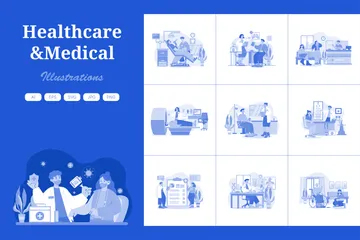 Soins de santé et médecine Pack d'Illustrations