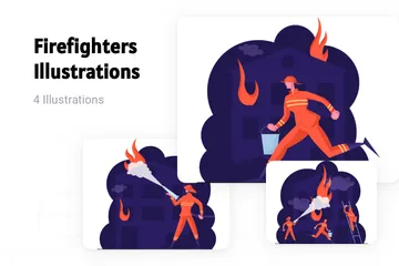 Sapeurs pompiers Pack d'Illustrations