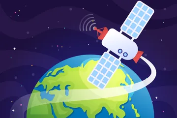 Satellites And 5G Network Illustration Pack