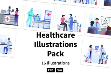 Assistência médica Pacote de Ilustrações