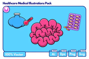 Medicina de saúde Pacote de Ilustrações