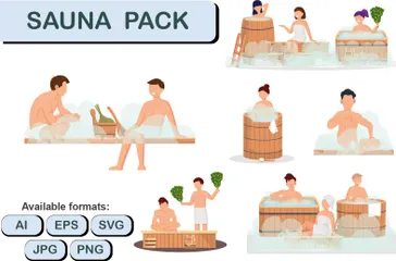 Sauna Pack Illustration Pack